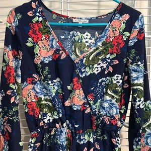 Blue Floral Romper